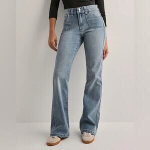 Abrand Jeans 95 Mid Boot Light Vintage Blue Bootcut Denim Womens 26 NWT New